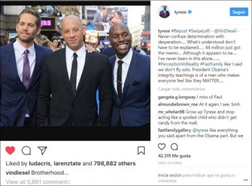 Tyrese califica a Dwayne Johnson como “payaso”