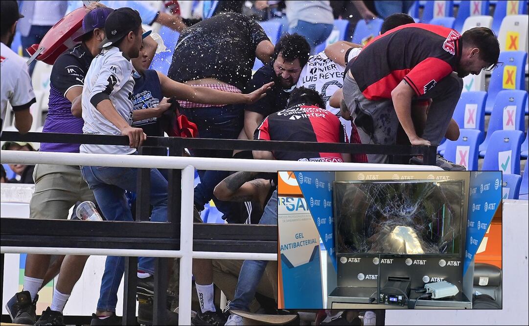 EL VAR QUEDÓ DESTRUIDO EN EL ESTADIO DEL QUERÉTARO - FOTO: