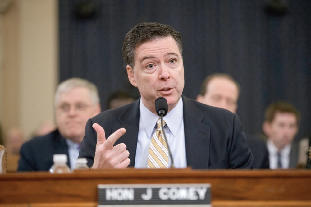 El director del FBI, James Comey, se presentó ayer ante el Congreso, donde habló de las investigaciones sobre Rusia y las acusaciones a Barack Obama. (J. SCOTT APPLEWHITE. AP)