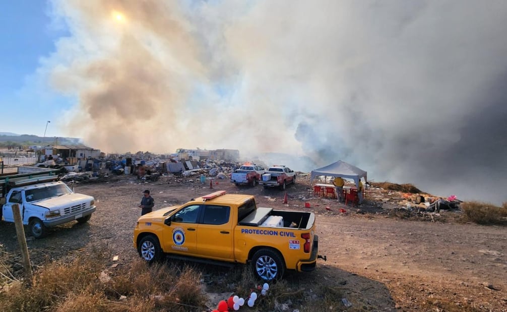 Incendio en basurón. Foto: oficial