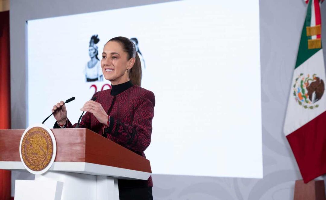 La presidenta Claudia Sheinbaum durante la mañanera del 2 de diciembre del 2025. Foto: Presidencia