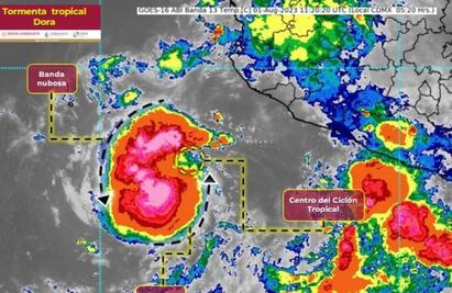 Tormenta tropical "Dora" se aleja; se prevén lluvias intensas en Guerrero, Oaxaca y Chiapas