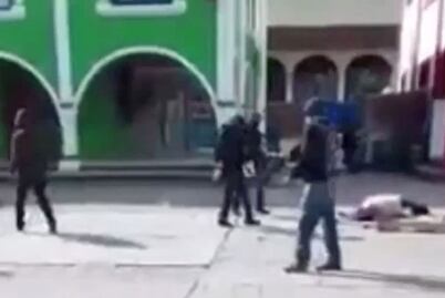 Muestran momento en que dan tiro de gracia a edil de San Juan Chamula