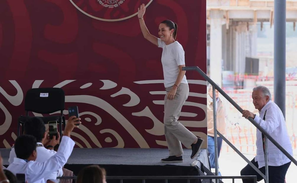 Claudia Sheinbaum en conferencia en Hidalgo. Foto: Fernanda Rojas/EL UNIVERSAL