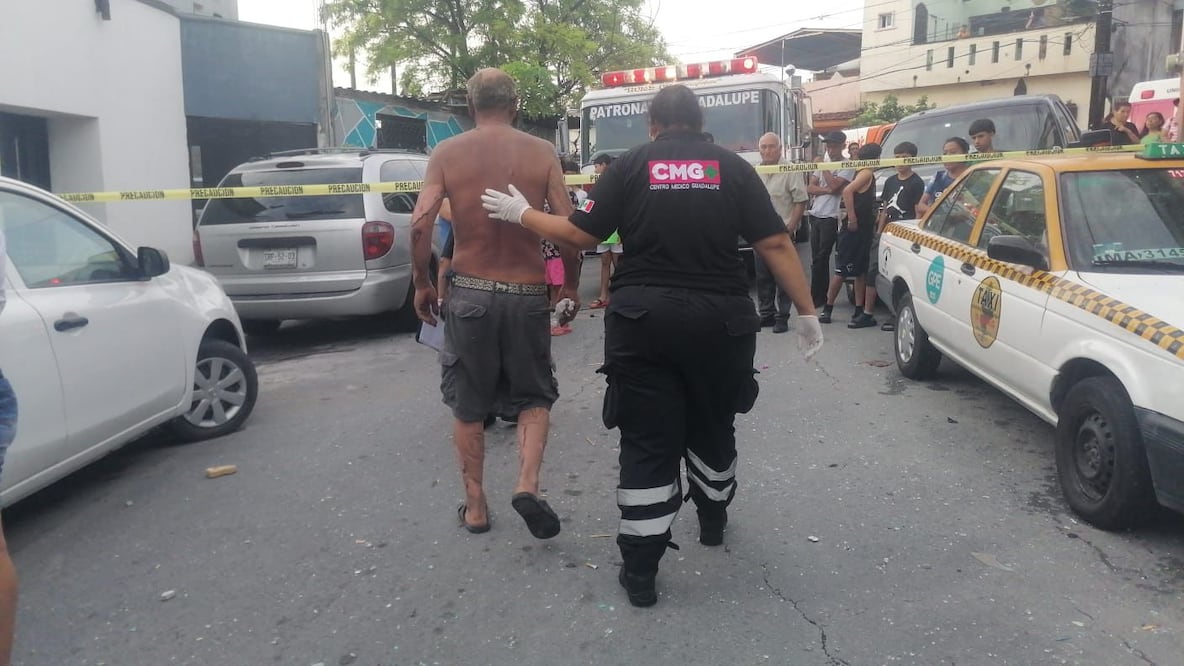 Explosión en Nuevo León deja 5 lesionados y daños en viviendas. Fotos: Protección Civil del Estado