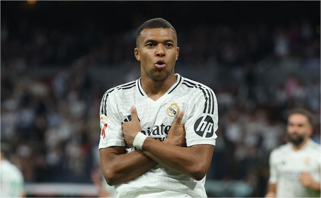 Kylian Mbappé tras marcar en el Santiago Bernabéu - Foto: AP