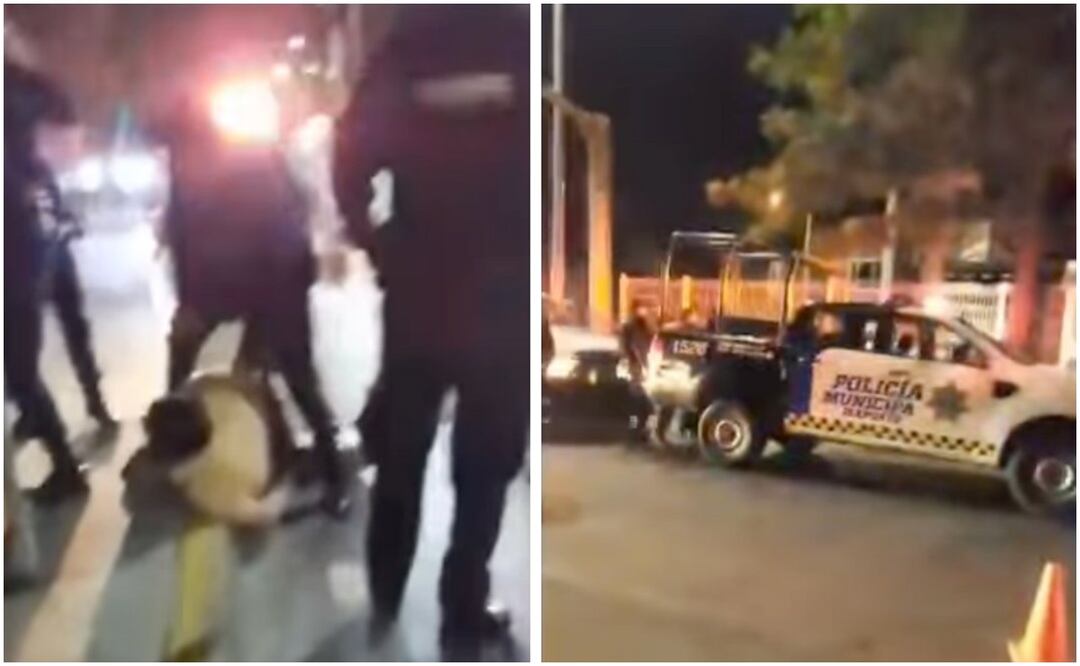 Los periodistas Humberto Gutiérrez y Verónica García, director y camarógrafa del medio digital “Irapuato Despierta y la Región” respectivamente, fueron violentados por policías municipales de Irapuato, Guanajuato (9/11/2024). Foto: X (@article19mex)