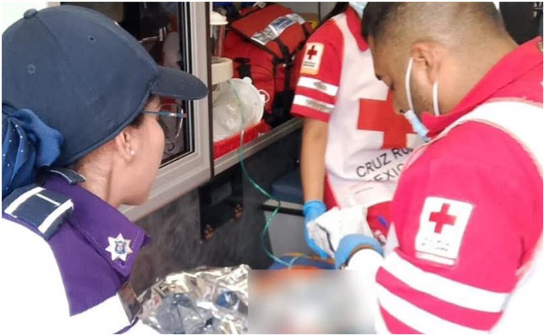 El bebé fue colocado dentro de una mochila negra y abandonado en un parque en Cancún, Quintana Roo (17/12/2024). Foto: Especial