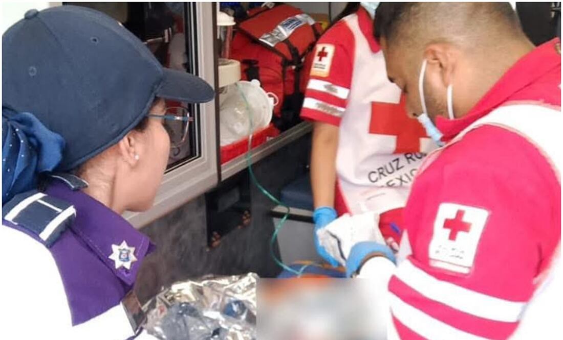 El bebé fue colocado dentro de una mochila negra y abandonado en un parque en Cancún, Quintana Roo (17/12/2024). Foto: Especial