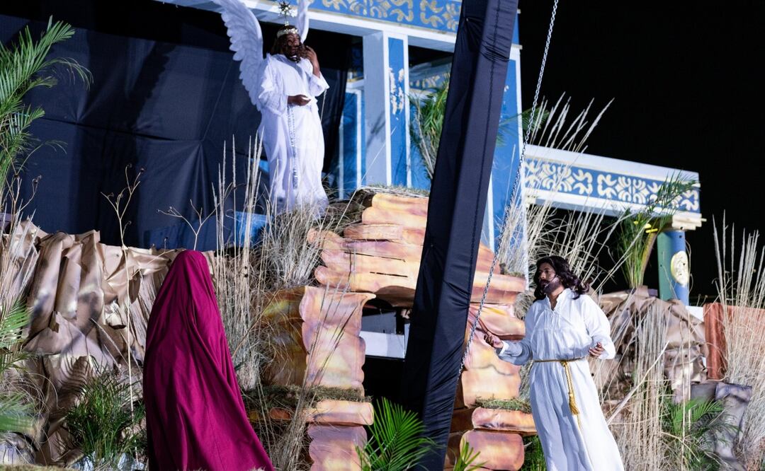 Representación de las escenas de la Resurrección de Cristo, durante la 182 Representación de la Semana Santa en Iztapalapa. Foto Hugo Salvador El Universal