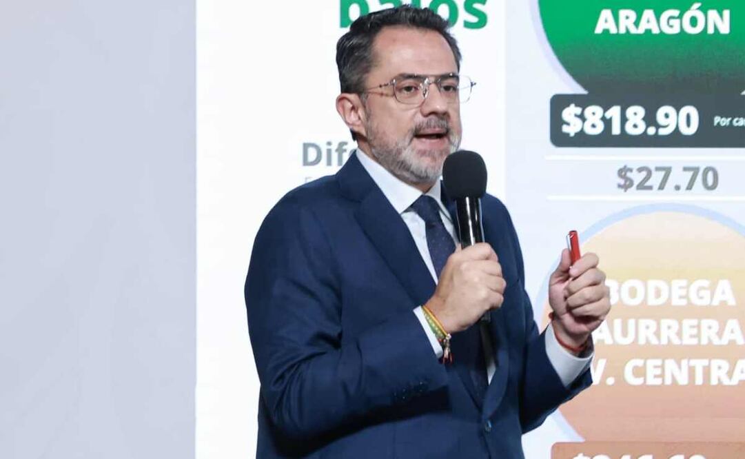Iván Escalante, titular de Profeco, durante la mañanera del 29 de septiembre del 2025. Foto: Fernanda Rojas / EL UNIVERSAL