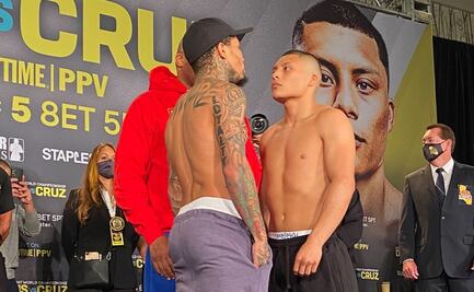 El mexicano 'Pitbull' Cruz desespera a Gervonta Davis, en la ceremonia de pesaje