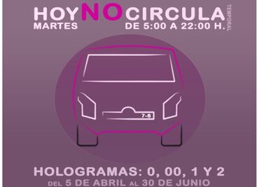 Inicia con calcomanía rosa el nuevo Hoy No Circula