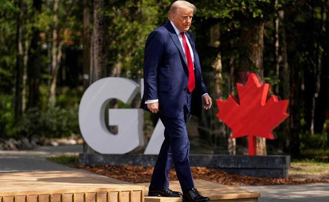 Trump se va hoy de la Cumbre del G7; tenía programada reunión bilateral con Sheinbaum este martes