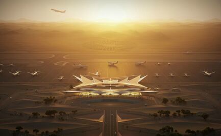 Conoce el lujoso aeropuerto que diseñaron como un espejismo en el desierto