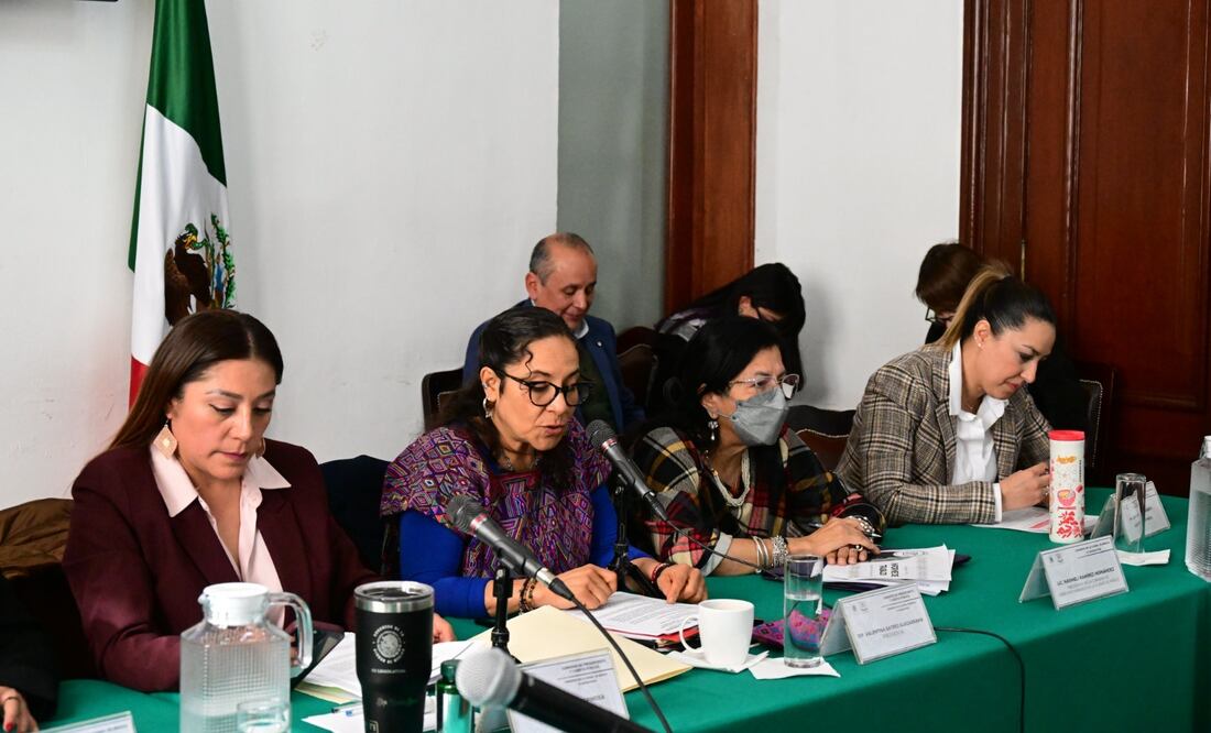 La presidenta de la Comisión de Derechos Humanos de la Ciudad de México, Nashieli Ramírez Hernández (con cubrebocas), solicitó al Congreso capitalino un incremento del 5 % del presupuesto para el 2025. (Foto: especial)
