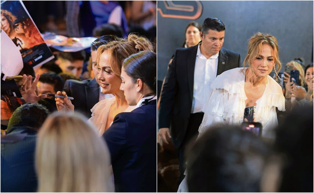 J. Lo fue la más fotografiada por los asistentes, a quienes también les firmó autógrafos. Foto: Gabriel Pano | El Universal