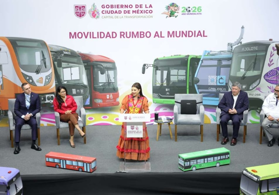 Con una inversión de más de cinco mil millones de pesos, la jefa de gobierno anunció las acciones de movilidad que se implementarán rumbo al mundial. Foto: Especial