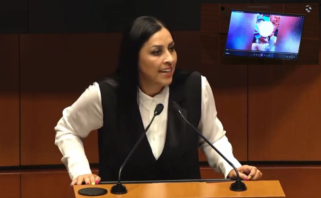 Sue Ellen Bernal, diputada federal del PRI, exhibió el video donde el niño Emiliano agoniza. Fotos: Captura de video