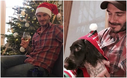 Con copa en mano, Beckham envía mensaje navideño