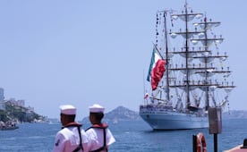 Buque Escuela Cuauhtémoc regresa al mar; zarpa tras accidente en 2025