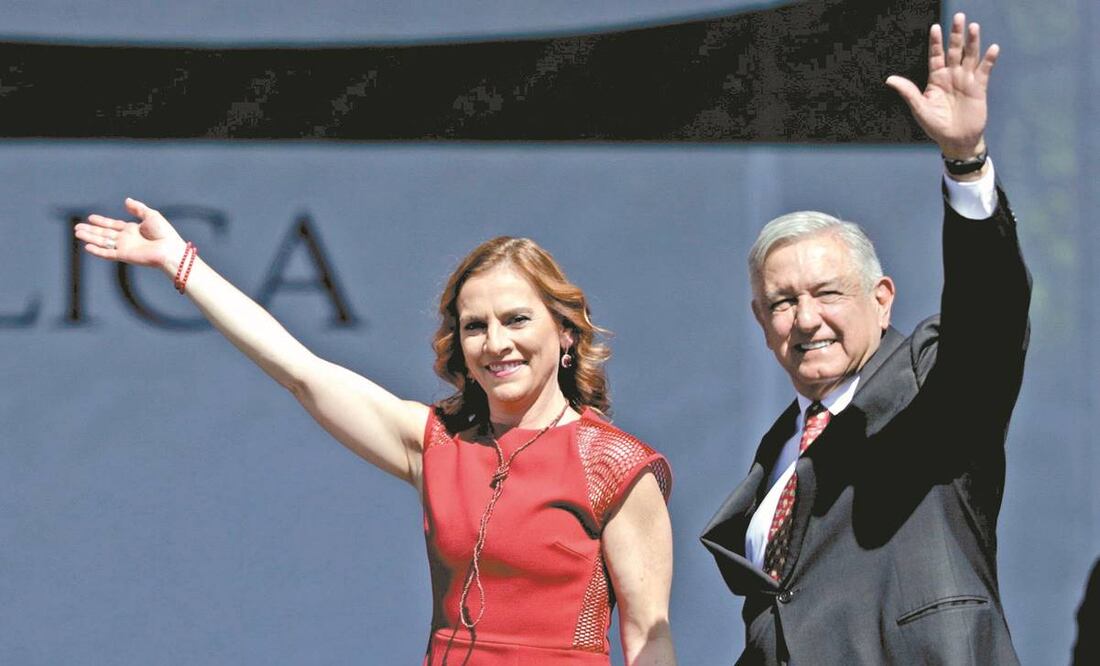 El presidente Andrés Manuel López Obrador y Beatriz Gutiérrez Müller gestionan los trámites ante el IMPI a través del secretario del Ejecutivo. Foto: ARCHIVO EL UNIVERSAL