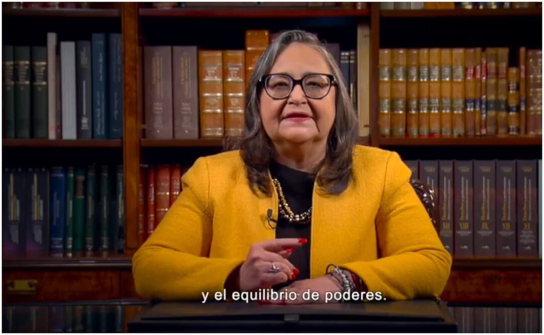 Mensaje de unidad y de empatía de la Ministra Presidenta Norma Lucía Piña Hernández, a las trabajadoras y los trabajadores del Poder Judicial de la Federación. Foto: Captura de pantalla