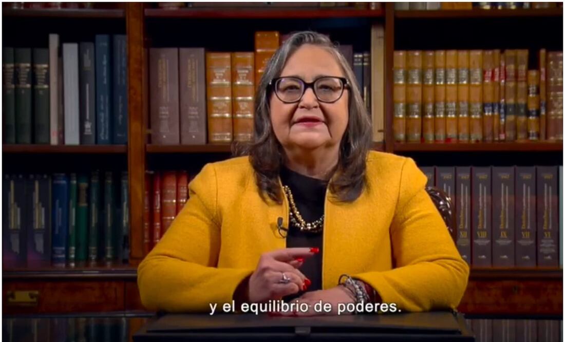 Mensaje de unidad y de empatía de la Ministra Presidenta Norma Lucía Piña Hernández, a las trabajadoras y los trabajadores del Poder Judicial de la Federación. Foto: Captura de pantalla