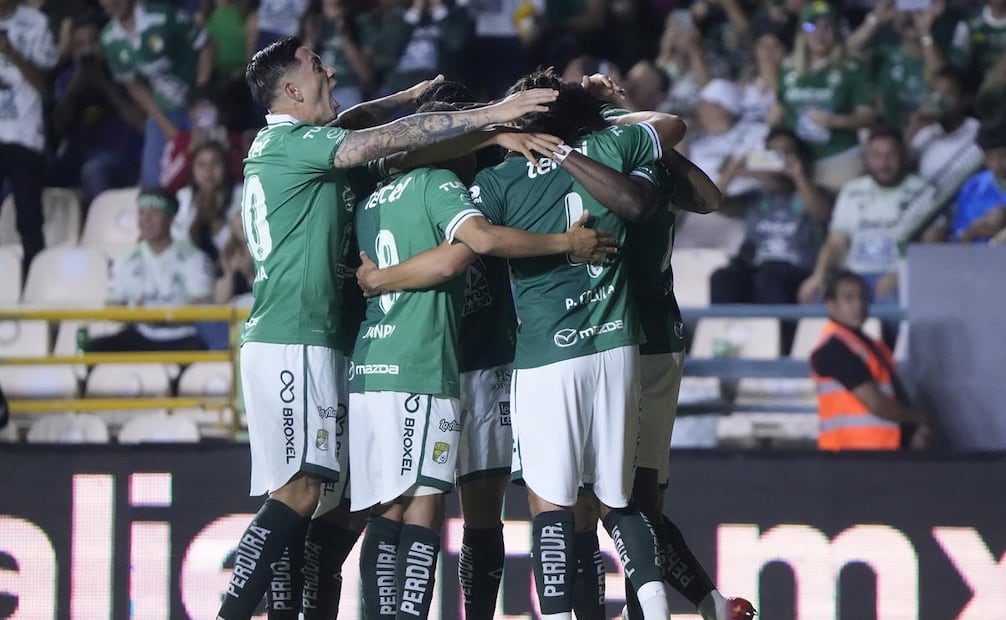 León en festejo de gol, durante la fase regular del Clausura 2026 - Foto: Imago7