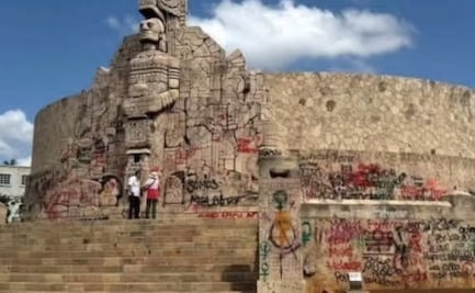 INAH Yucatán determina que Monumento a la Patria tendrá restauración integral; presenta daños tras marcha del 8M