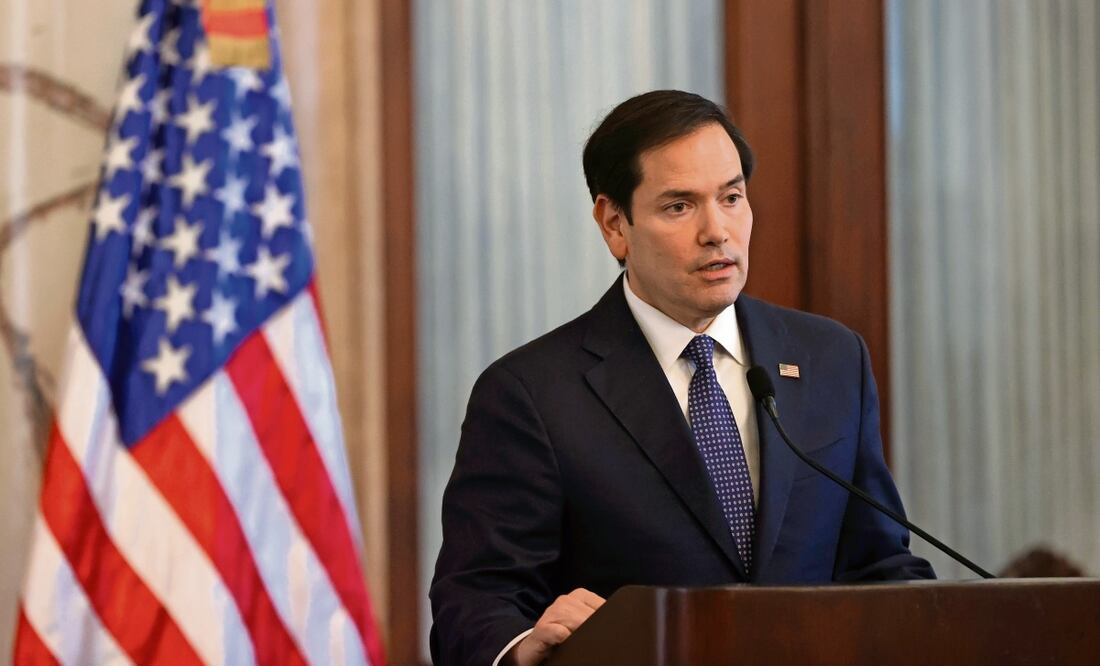 Marco Rubio, secretario estadounidense de Estado, ayer en Santo Domingo. (07/02/2025) Foto: Orlando Barría | EFE