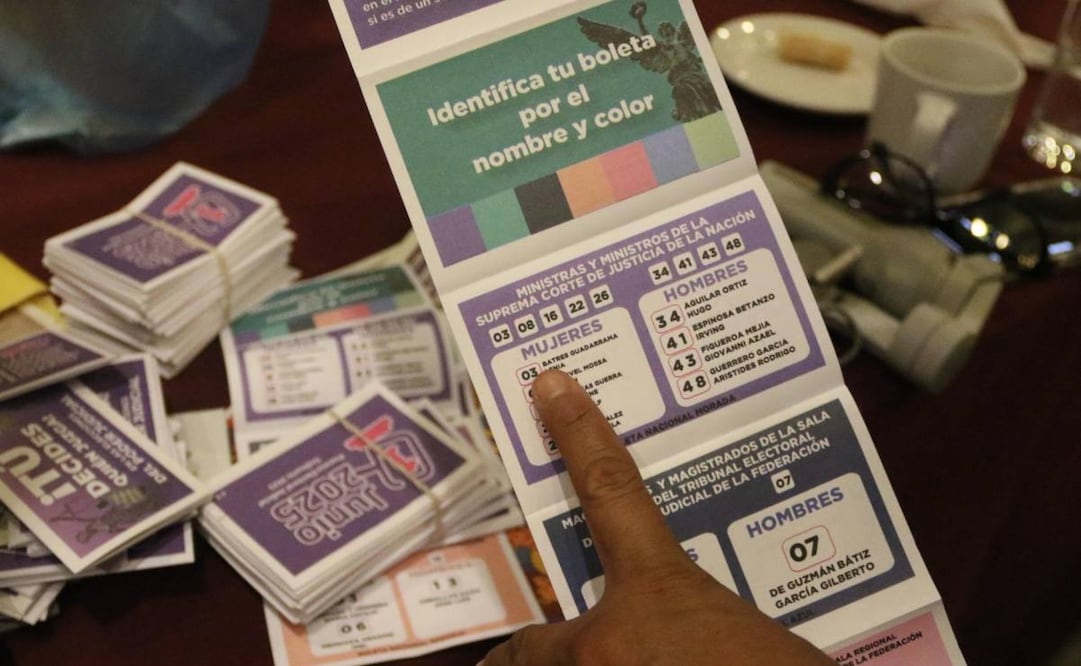 En los apartados del "acordeón" se incluyen los nombres de Lenia Batres, Yasmín Esquivel y Loretta Ortiz, entre otros candidatos. Foto: Victoria Valtierra/ Cuartoscuro