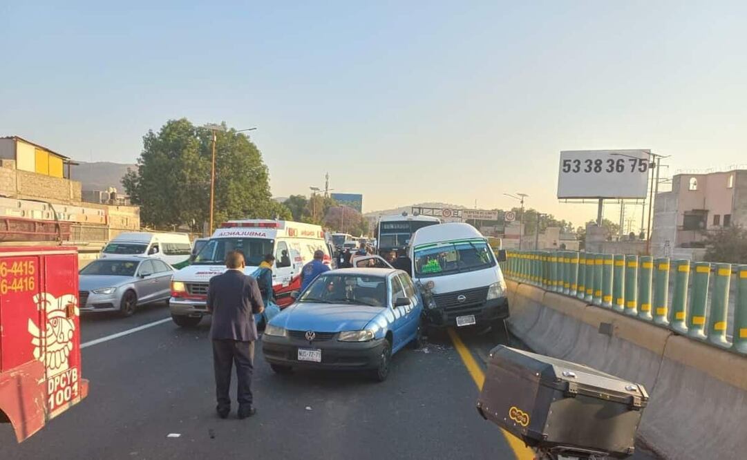 El tráfico hacia la capital del país se vio afectado por el choque. Foto: Especial 