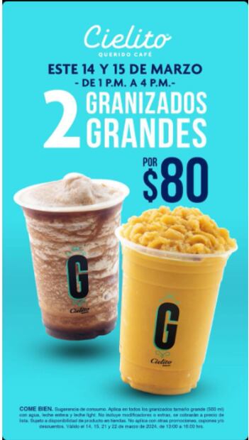La empresa mexicana nos deleita con una promoción para este calor.
FOTO: captura de pantalla