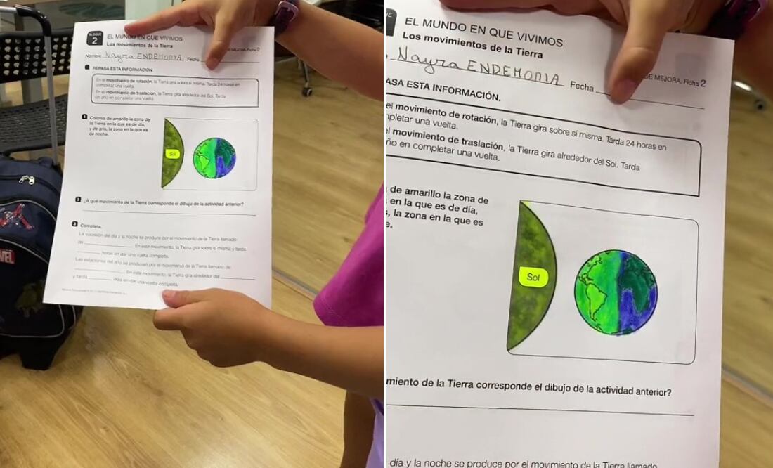 El examen de una niña que sorprendió a todos. Fuente: Captura de video