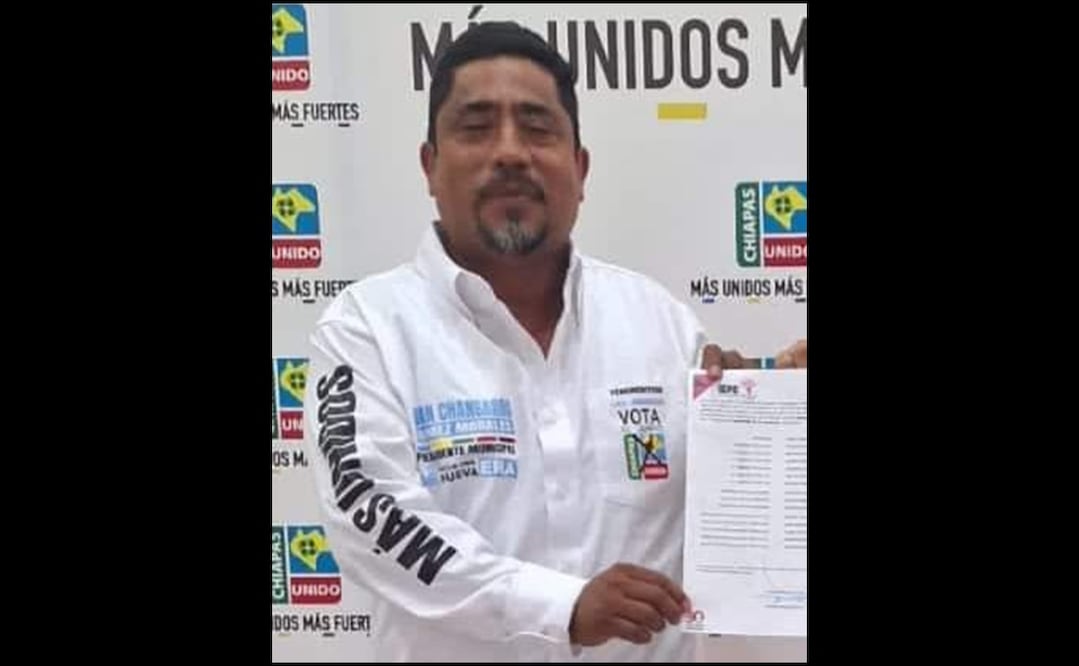 Juan Gómez Morales, conocido también como Juan Changarro, candidato a alcaldía de Benemérito de las Américas, Chiapas. Foto: Especial