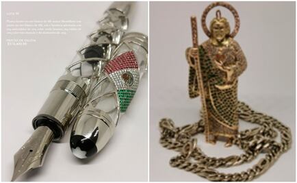 Pluma con diamantes y cachas de oro para pistola, detalles extravagantes de las joyas que subastarán en Los Pinos