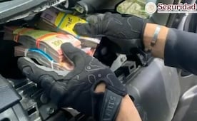 Caen dos en Morelos con armas, dinero en efectivo y droga; estaban escondidos en compartimentos ocultos de vehículo