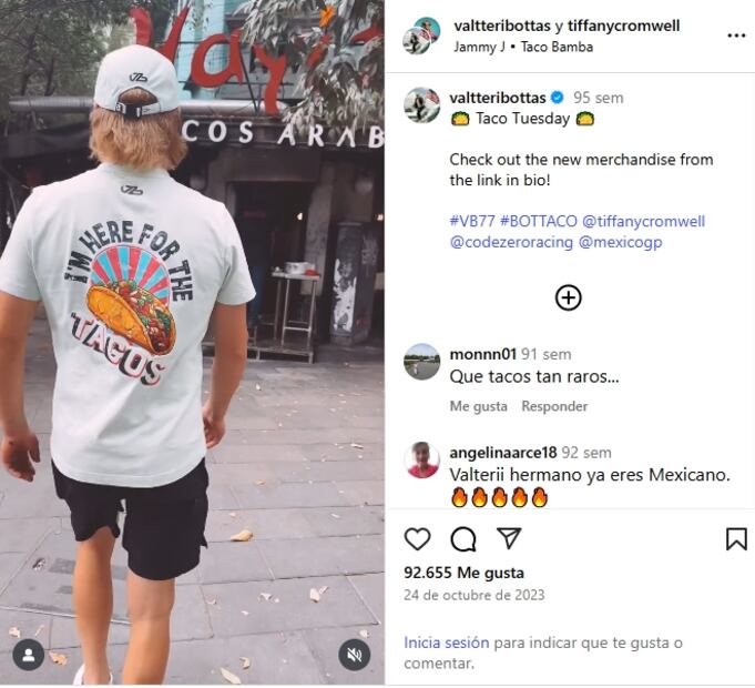 Valteri Bottas: las veces que el piloto finlandés a comido tacos en México; esto se sabe