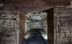 Así luce en fotos la tumba zapoteca descubierta en Oaxaca; destacan sus murales y esculturas