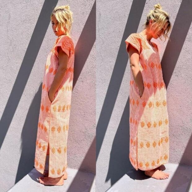 Ludwika Paleta enamora al lucir huipil largo ideal para el verano