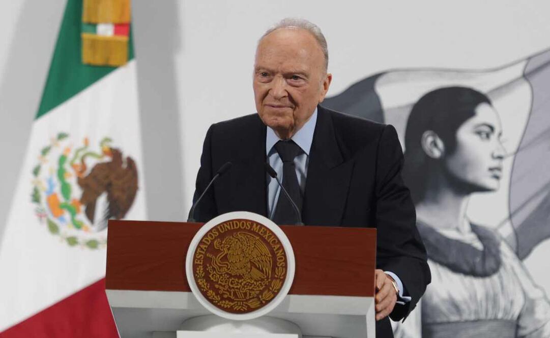 Alejandro Gertz Manero, titular de la FGR, durante la mañanera de este 8 de julio del 2025. Foto: Carlos Mejía / EL UNIVERSAL