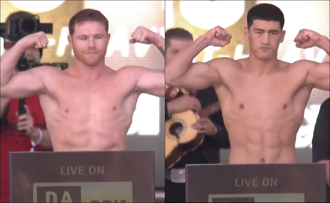 CANELO ÁLVAREZ Y DMITRY BIVOL SUPERARON SIN PROBLEMAS EL PESAJE - FOTO: ESPECIAL