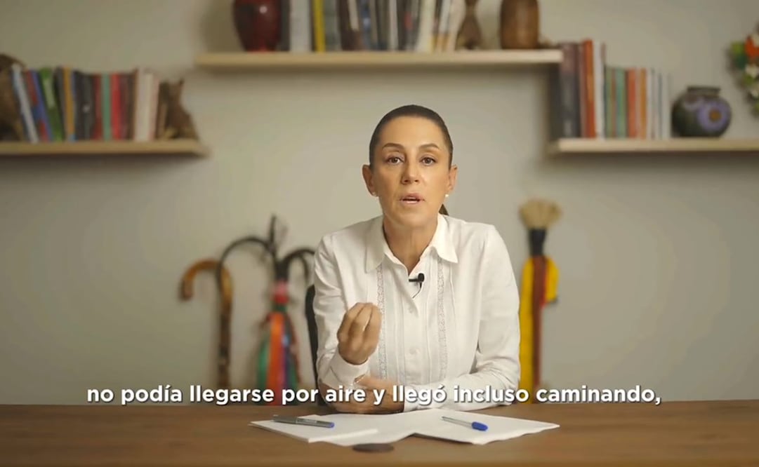 Virtual candidata de Morena, Claudia Sheinbaum destaca labor del gobierno tras paso del huracán "Otis". Foto: Captura/Twitter @Claudiashein