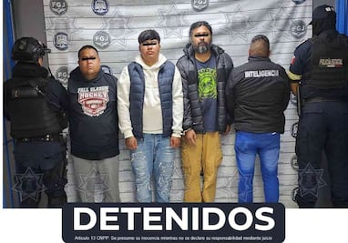 Caen tres presuntos implicados en robo de vehículo captado en video en Chimalhuacán; entre detenidos hay un menor de edad