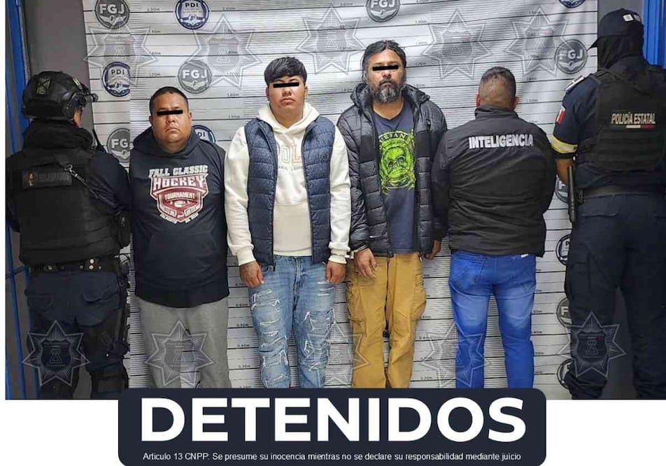 Tres personas presuntamente relacionadas con el robo de un vehículo en el barrio Ebanistas fueron detenidas tras un operativo. Foto: Especial