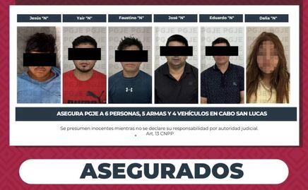 Caen 6 presuntos participantes en jornada violenta en Baja California Sur; estarían implicados en homicidio de mando policial