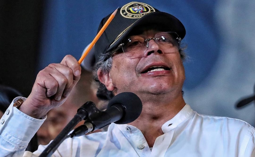 El presidente de Colombia, Gustavo Petro, en su intervención en un acto para reunir apoyo de cara a su consulta popular sobre la reforma laboral, en Cali, Colombia, el miércoles 11 de junio de 2025. Foto: AP