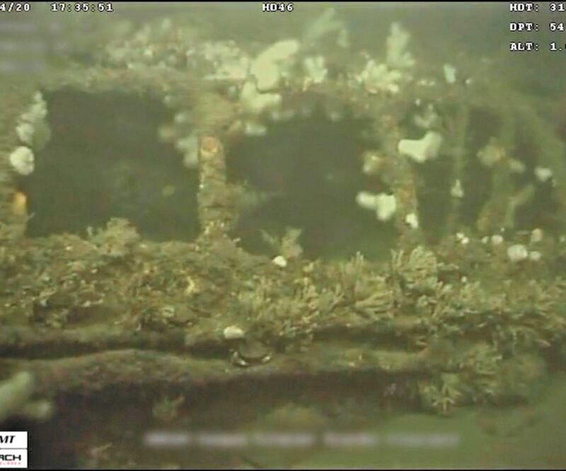 Así luce la superficie del UC-47, que se encontró a 56 metros de profundidad, en las costas de Yorkshire, Inglaterra. FOTOS: CORTESÍA TOLMOUNT DEVELOPMENT