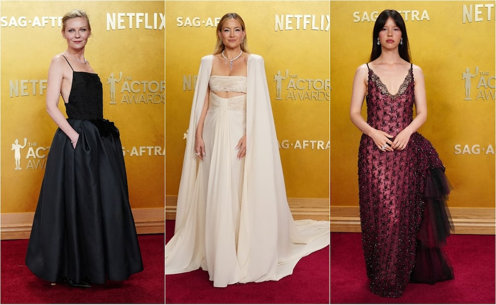 Kristen Dunst, Kate Hudson y Mia Goth.
Fotos. AP / Chris Pizzello